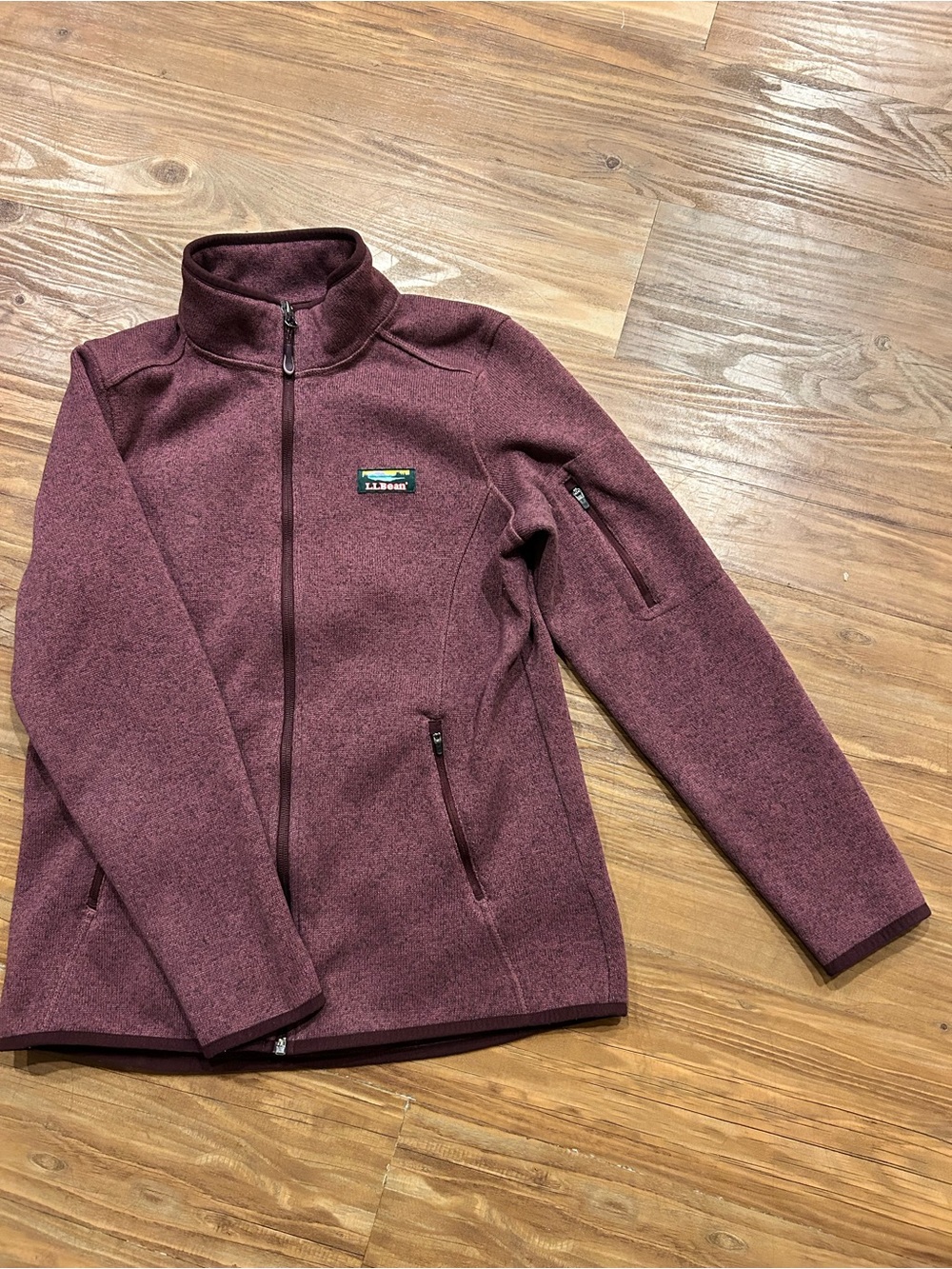 L.L. Bean Women’s S Maroon Full-Zip Fleece Jacket